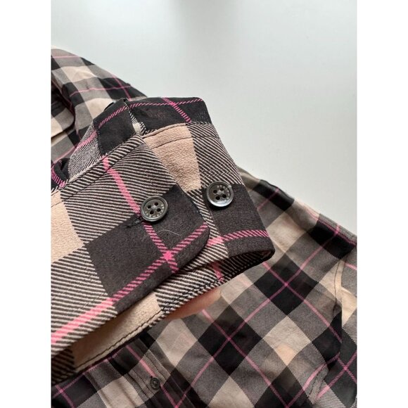 EQUIPMENT Slim Signature Plaid Check 100% Silk Chiffon Button Up Shirt, Size S - Picture 9 of 15
